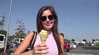 huge boobs amateur blonde fucked in public for money